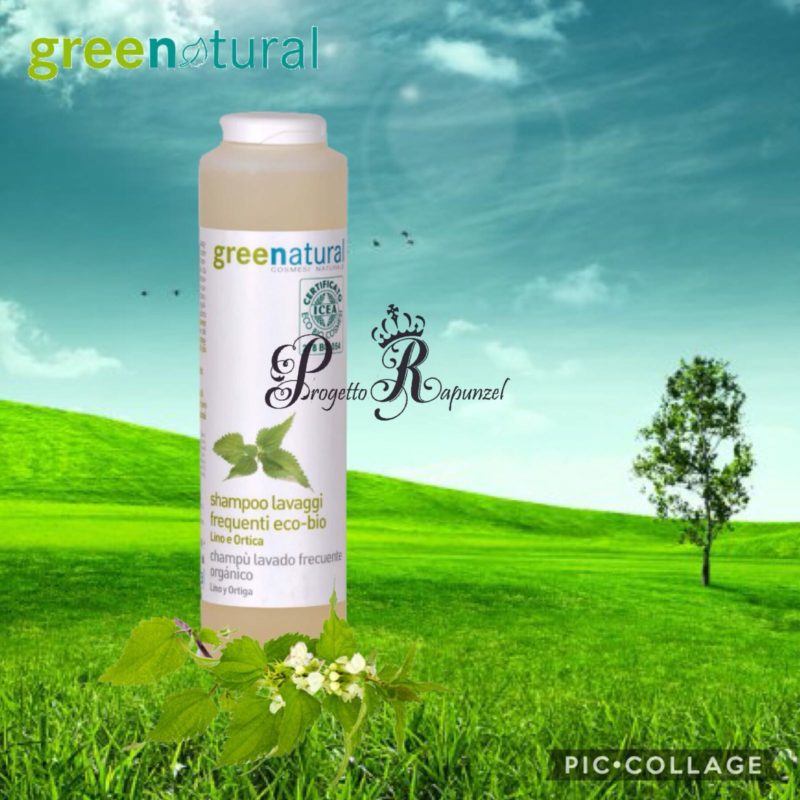 GREENATURAL Shampoo lavaggi frequenti ecobio Lino e Ortica