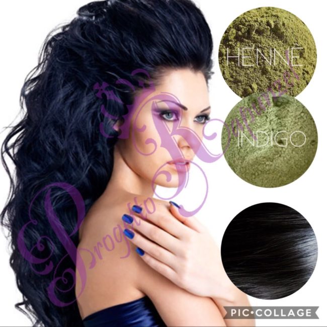 Capelli Neri con Henne ed Indigo