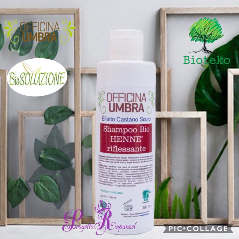 OFFICINA UMBRA – Shampoo Bio Riflessante all’ Hennè (Castano Scuro)